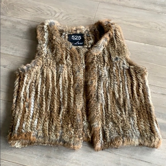 525 American Luxe Rabbit Fur Vest Small - Picture 3 of 9